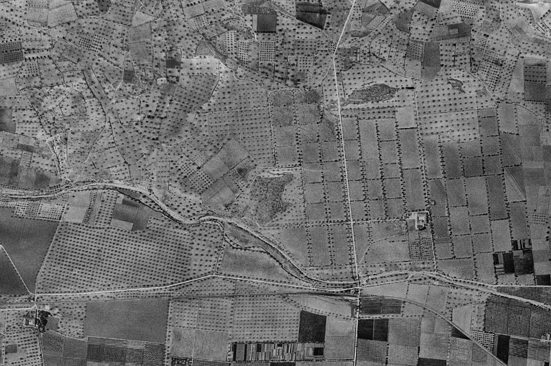 Ortofoto de 1956-1957 del núcleo de Loriguilla