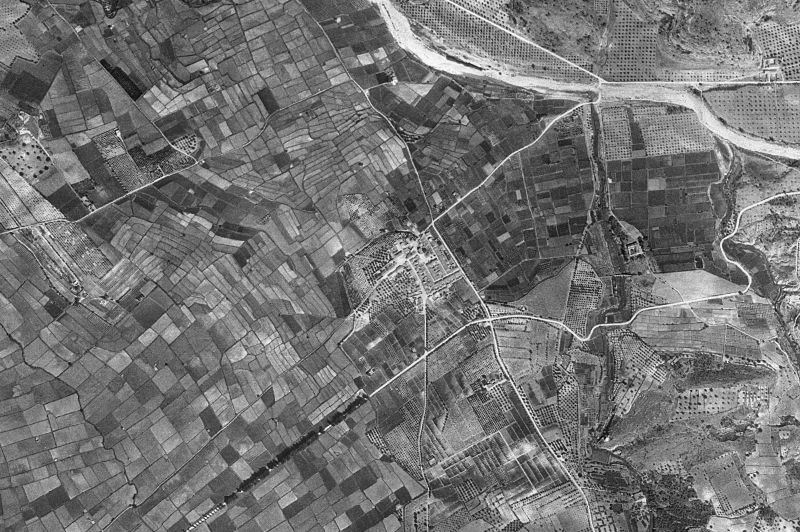 Ortofoto de 1956-1957 del núcleo de Llocnou d'En Fenollet
