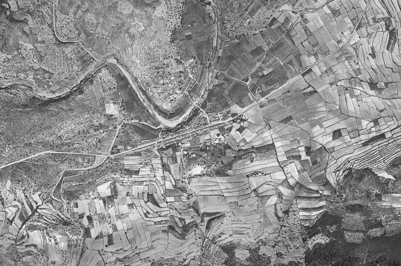 Ortofoto de 1956-1957 del núcleo de Llocnou de Sant Jeroni