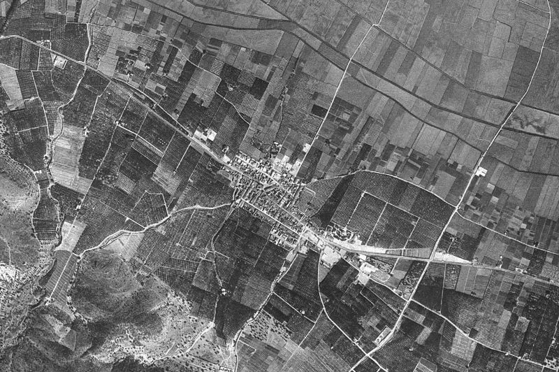 Ortofoto de 1956-1957 del núcleo de Llaurí