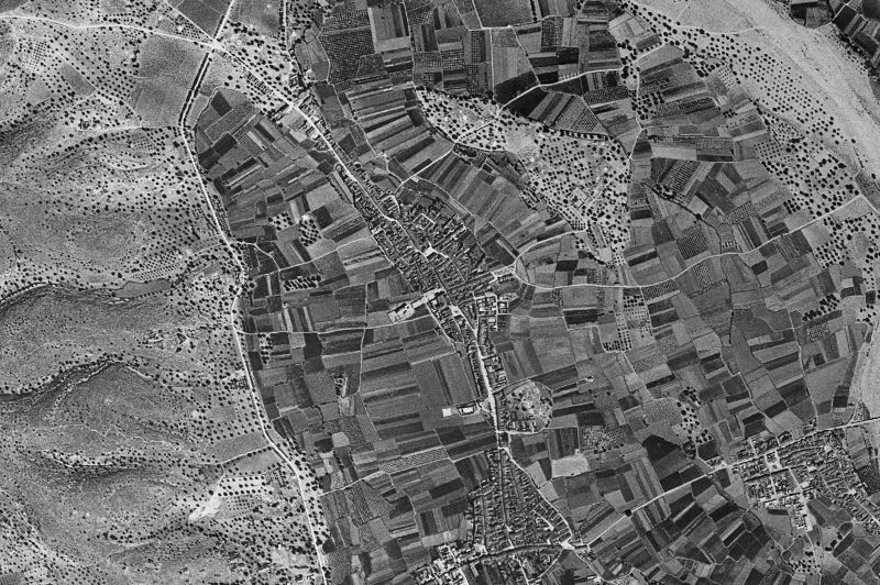 Ortofoto de 1956-1957 del núcleo de Llombai