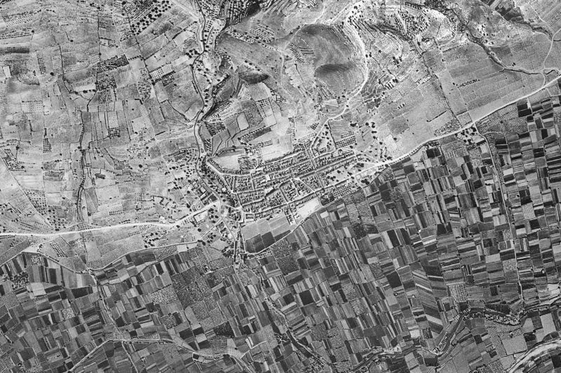 Ortofoto de 1956-1957 del núcleo de La Llosa de Ranes