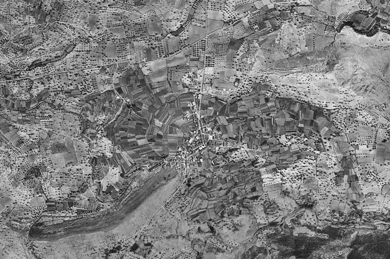 Ortofoto de 1956-1957 del núcleo de Macastre