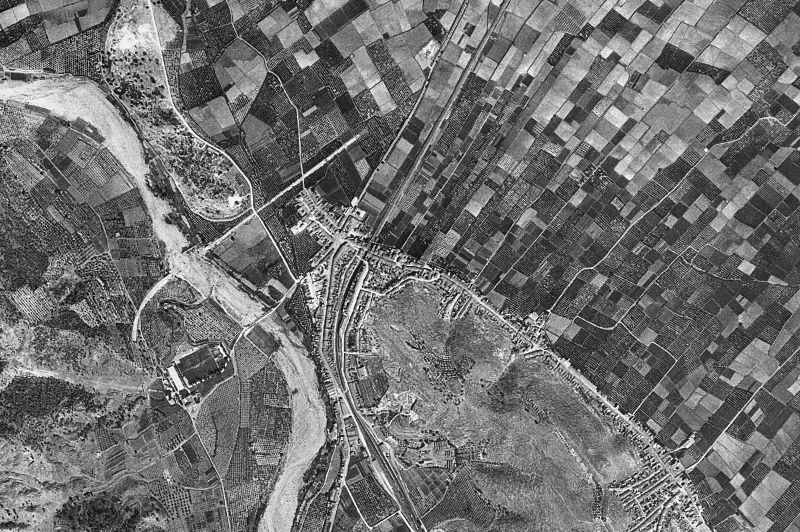 Ortofoto de 1956-1957 del núcleo de Manuel
