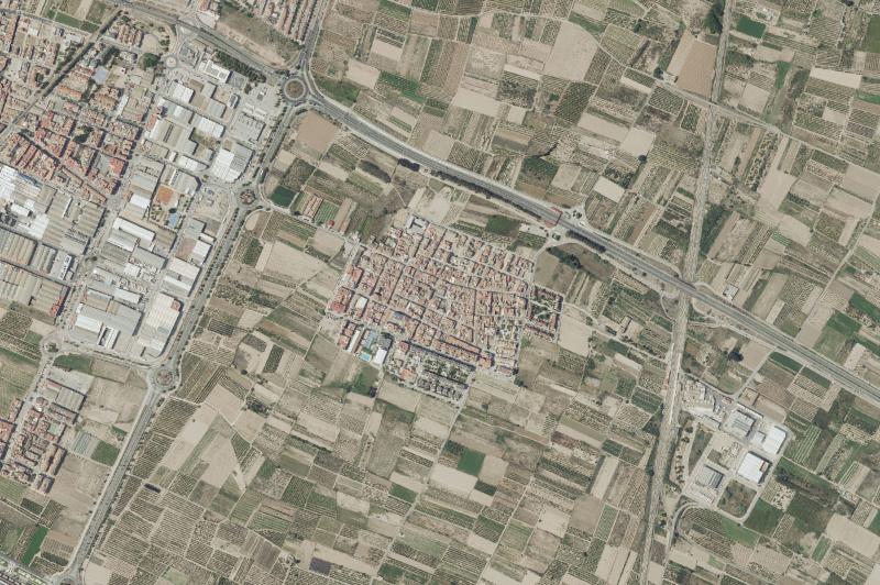 Ortofoto actual del núcleo de Massalfassar