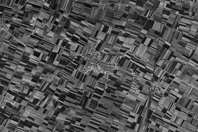 Ortofoto de 1956-1957 del núcleo de Massalfassar