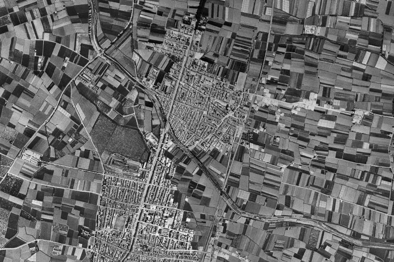 Ortofoto de 1956-1957 del núcleo de Massanassa