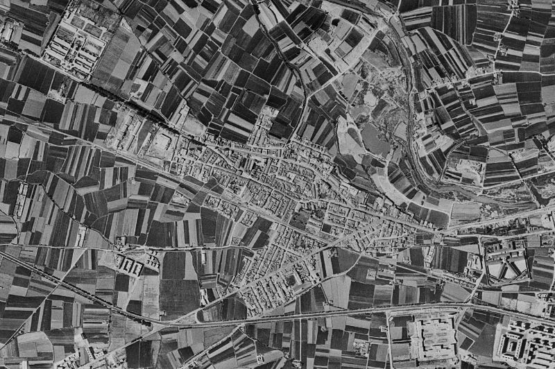 Ortofoto de 1956-1957 del núcleo de Mislata