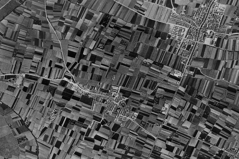 Ortofoto de 1956-1957 del núcleo de Museros