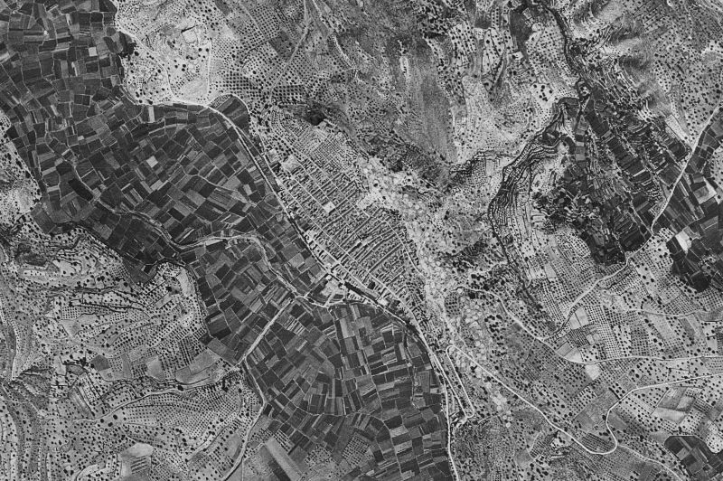 Ortofoto de 1956-1957 del núcleo de Navarrés