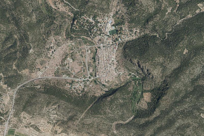 Ortofoto actual del núcleo de Olocau
