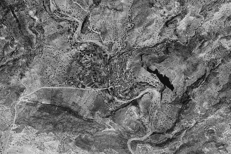 Ortofoto de 1956-1957 del núcleo de Olocau