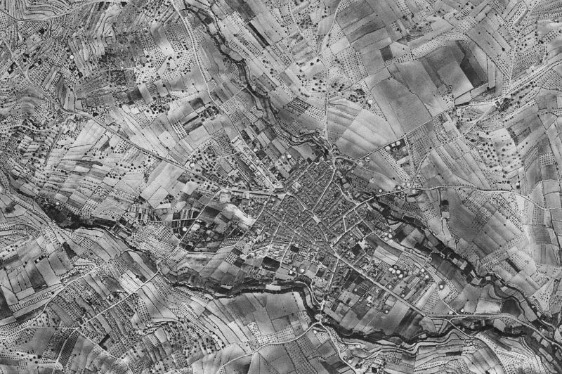 Ortofoto de 1956-1957 del núcleo de L'Olleria