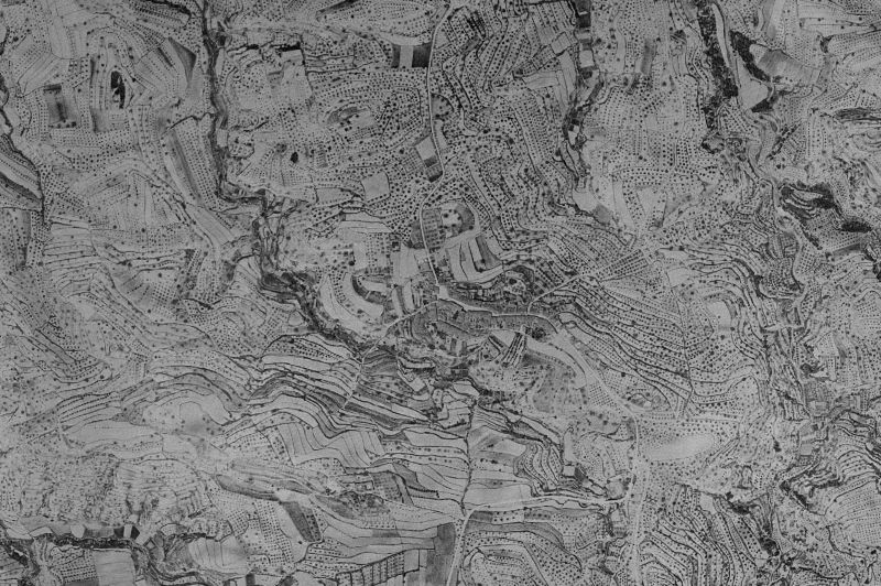 Ortofoto de 1956-1957 del núcleo de Otos