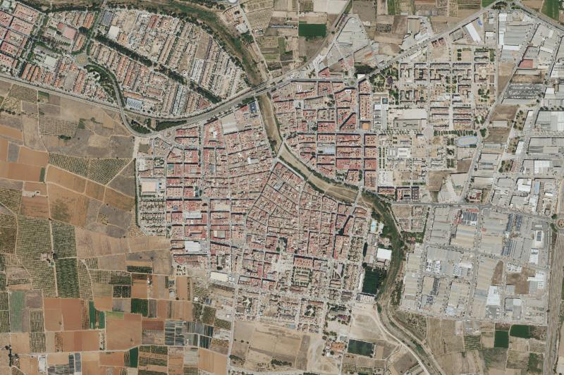 Ortofoto actual del núcleo de Paiporta