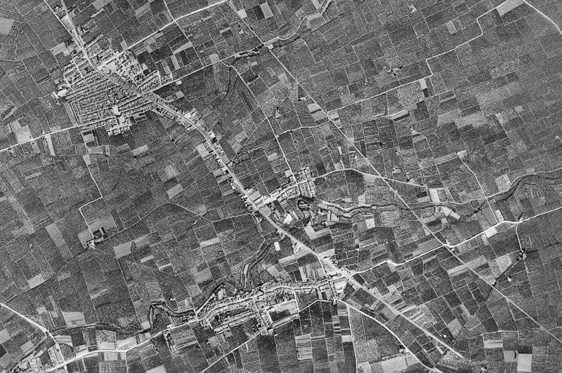 Ortofoto de 1956-1957 del núcleo de Palmera