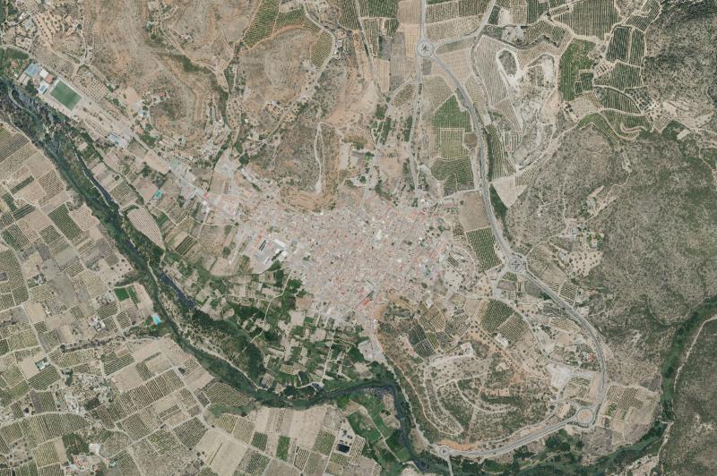 Ortofoto actual del núcleo de Pedralba