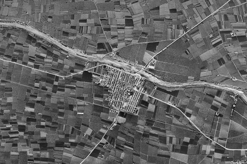 Ortofoto de 1956-1957 del núcleo de Picanya