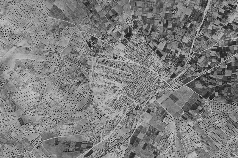 Ortofoto de 1956-1957 del núcleo de Picassent