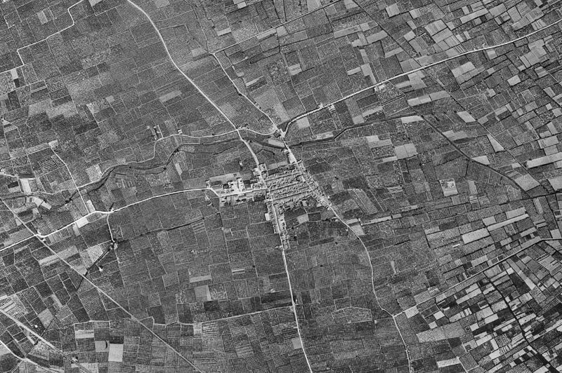 Ortofoto de 1956-1957 del núcleo de Piles