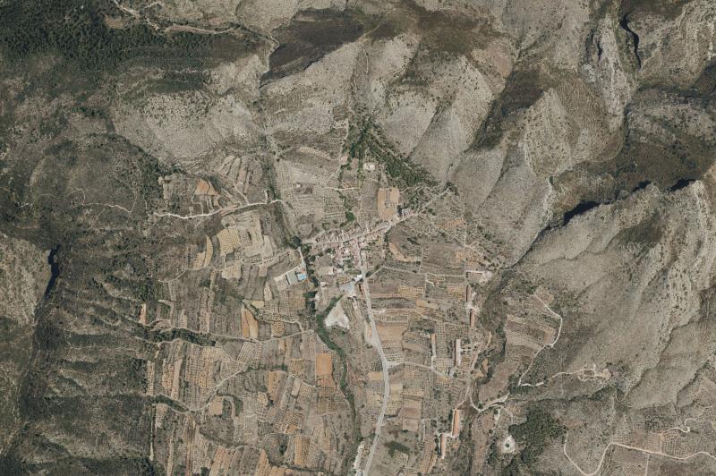 Ortofoto actual del núcleo de Pinet