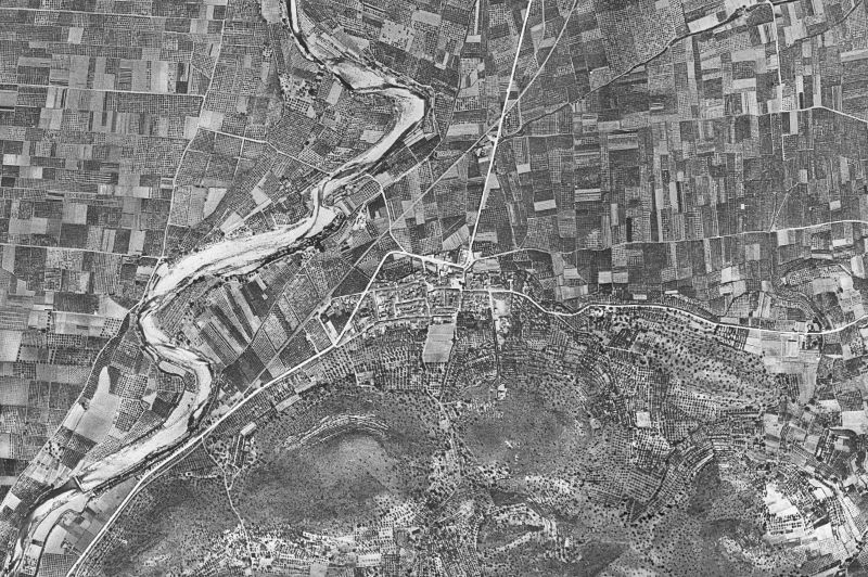 Ortofoto de 1956-1957 del núcleo de Potries
