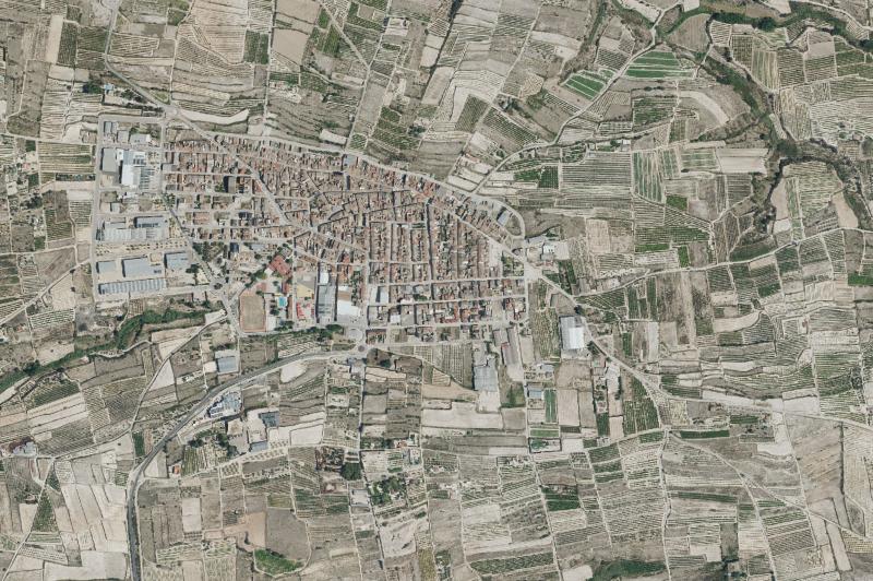 Ortofoto actual del núcleo de La Pobla del Duc