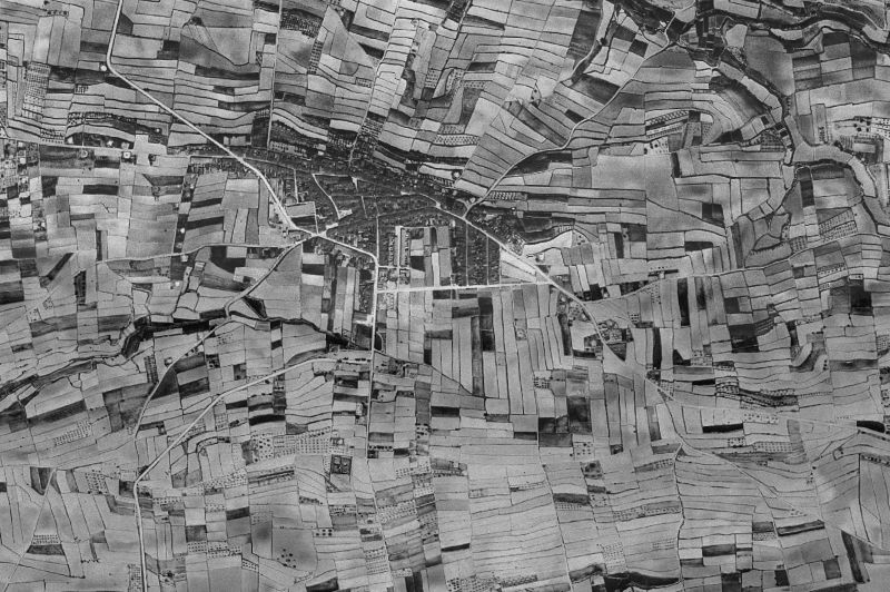 Ortofoto de 1956-1957 del núcleo de La Pobla del Duc