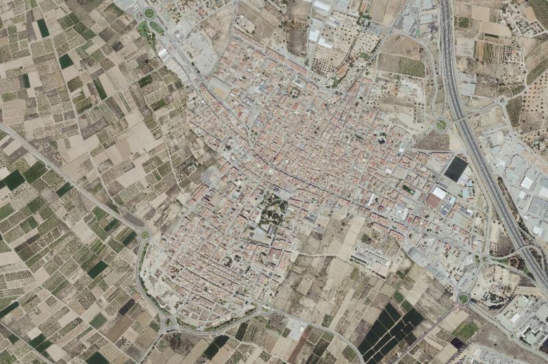 Ortofoto actual del núcleo de La Pobla de Vallbona