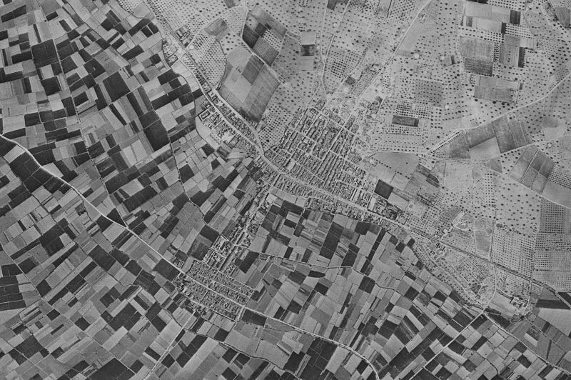 Ortofoto de 1956-1957 del núcleo de La Pobla de Vallbona