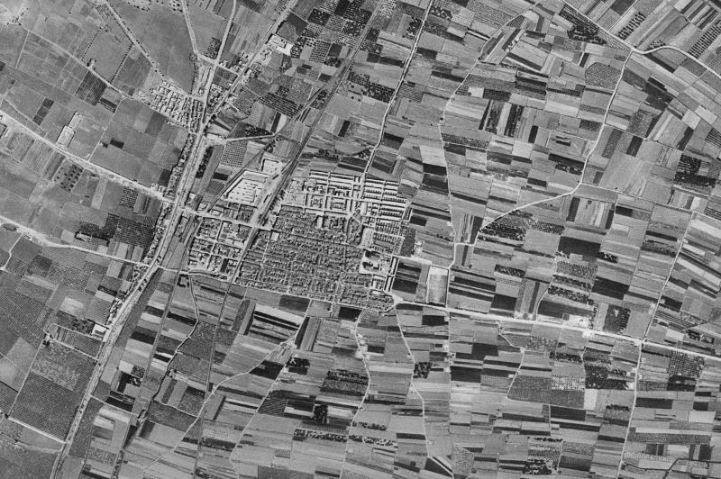 Ortofoto de 1956-1957 del núcleo de Puçol