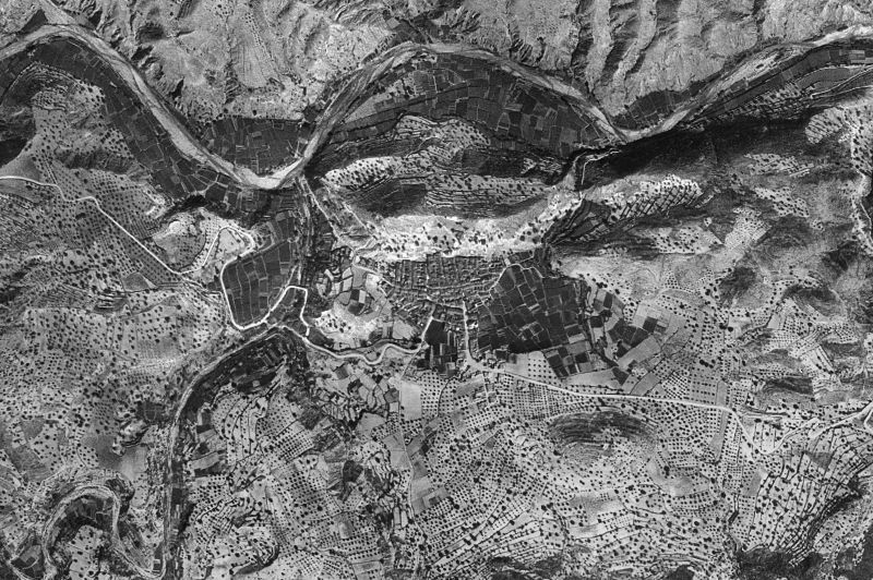 Ortofoto de 1956-1957 del núcleo de Quesa