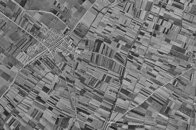 Ortofoto de 1956-1957 del núcleo de Rafelbunyol