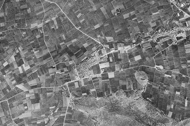 Ortofoto de 1956-1957 del núcleo de Rafelcofer