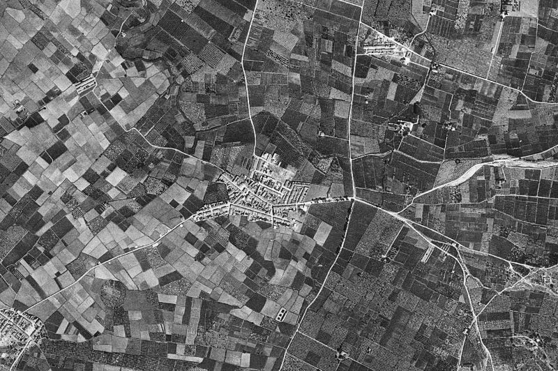 Ortofoto de 1956-1957 del núcleo de Rafelguaraf