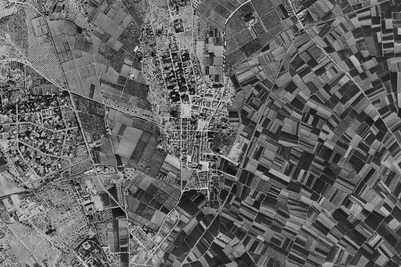 Ortofoto de 1956-1957 del núcleo de Rocafort