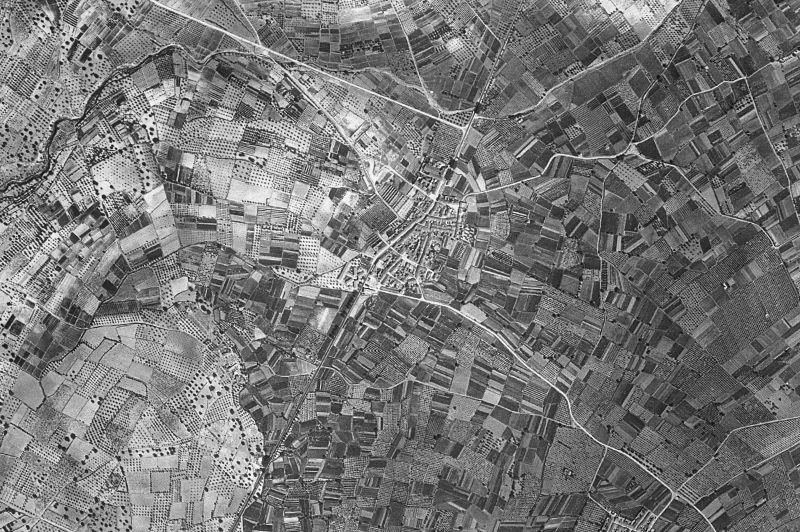 Ortofoto de 1956-1957 del núcleo de Rotglà i Corberà