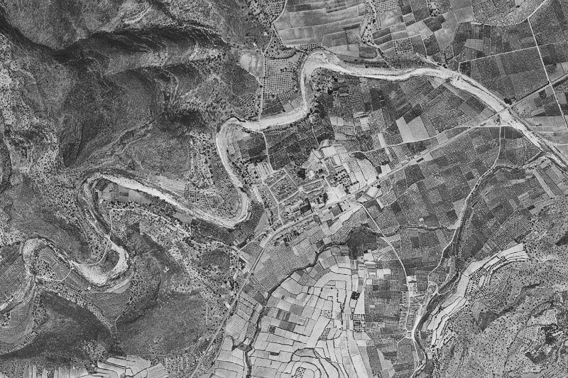 Ortofoto de 1956-1957 del núcleo de Ròtova