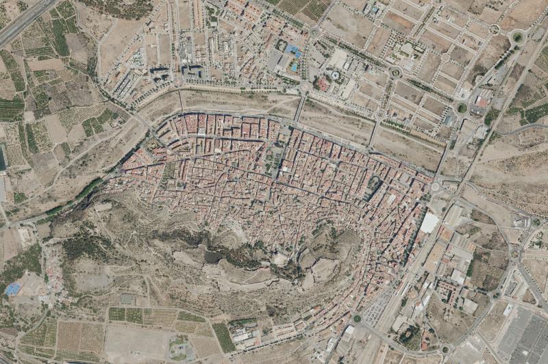 Ortofoto actual del núcleo de Sagunt/Sagunto