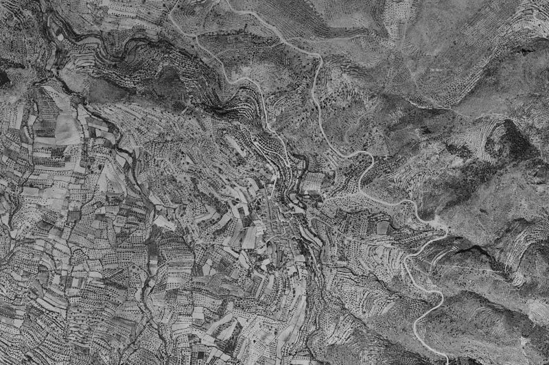 Ortofoto de 1956-1957 del núcleo de Salem