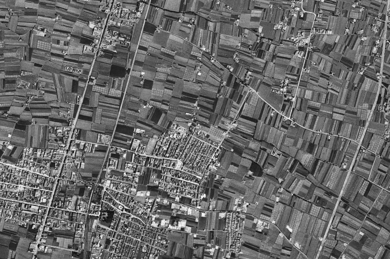 Ortofoto de 1956-1957 del núcleo de Sedaví
