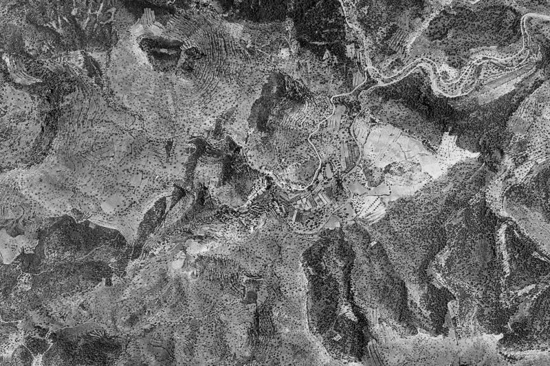 Ortofoto de 1956-1957 del núcleo de Segart