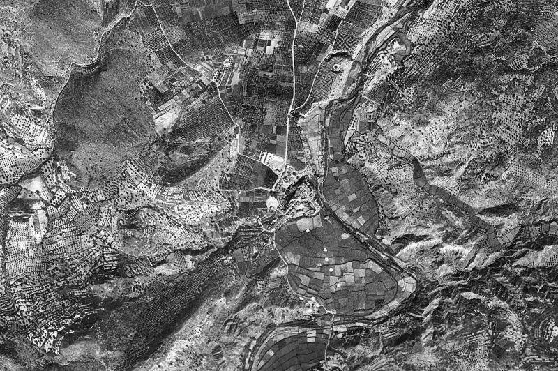 Ortofoto de 1956-1957 del núcleo de Sellent