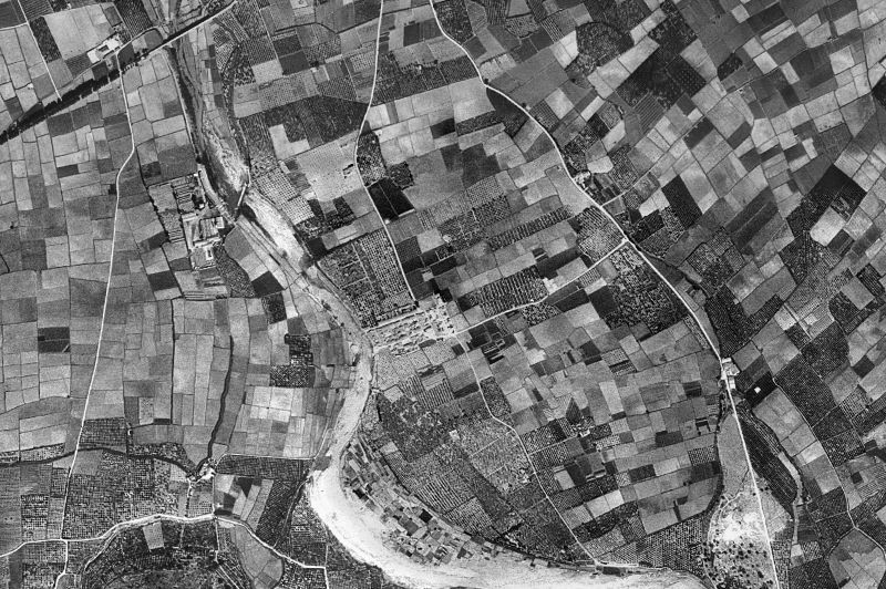 Ortofoto de 1956-1957 del núcleo de Senyera