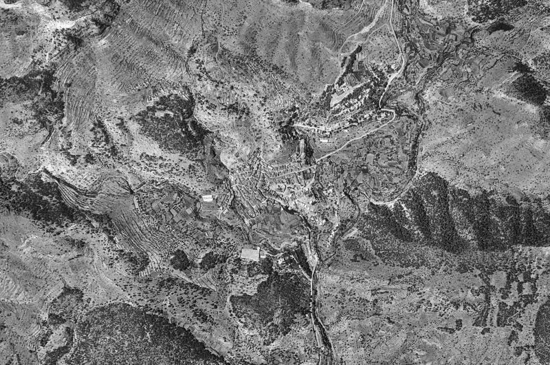 Ortofoto de 1956-1957 del núcleo de Serra