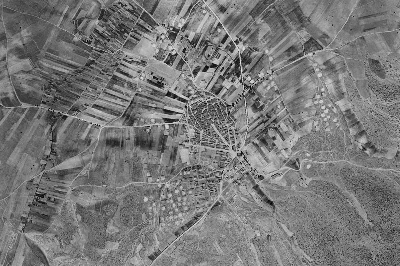 Ortofoto de 1956-1957 del núcleo de Sinarcas