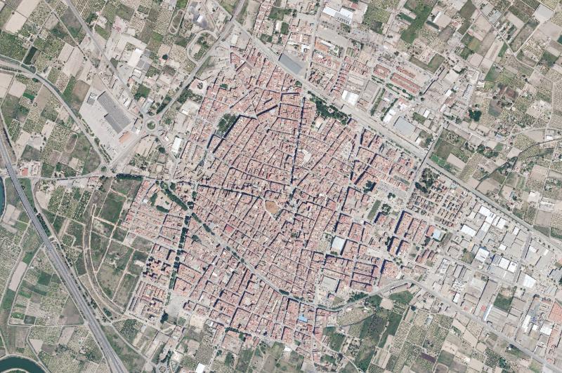 Ortofoto actual del núcleo de Sueca
