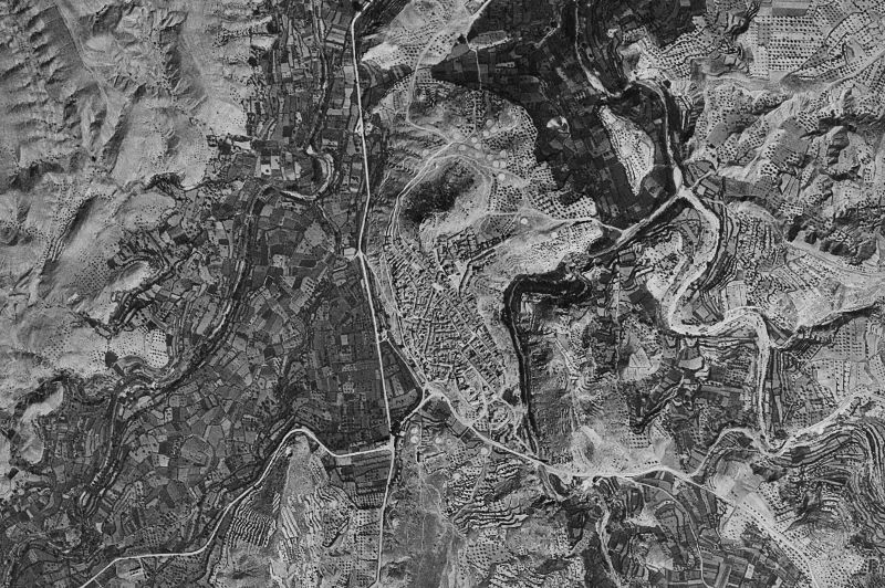 Ortofoto de 1956-1957 del núcleo de Teresa de Cofrentes