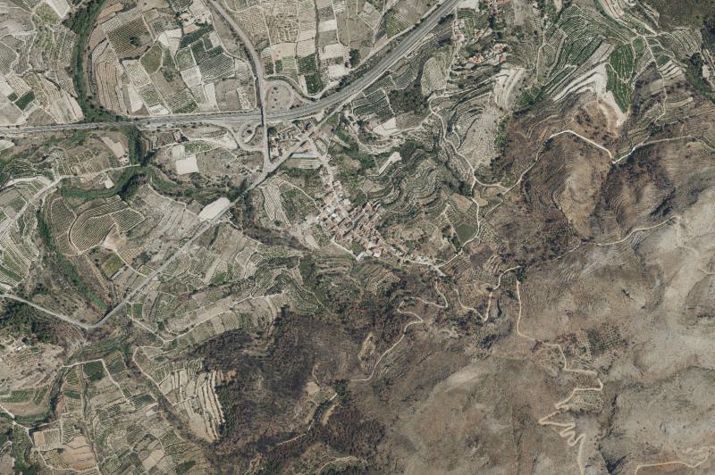 Ortofoto actual del núcleo de Terrateig