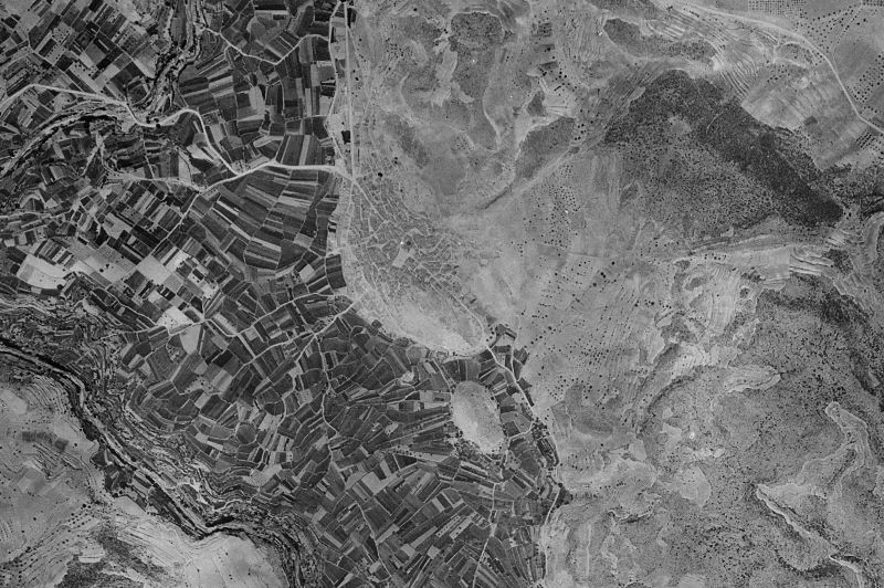 Ortofoto de 1956-1957 del núcleo de Tuéjar